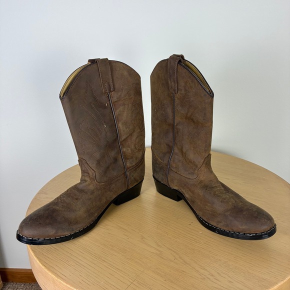 Masterson Boot Co. Leather Cowboy Heeled Western Boots Women's 6 Boho Retro - Picture 3 of 9